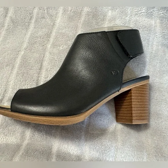 Josef Seibel Bonnie 09 Peep Toe Leather Black Booties EU 37 US 6 to 6.5 - Picture 8 of 11